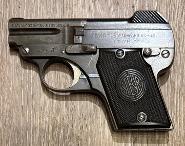 halbautomatische Pistole Steyr Mod. 1909 im Kaliber 6.35mmBrowning