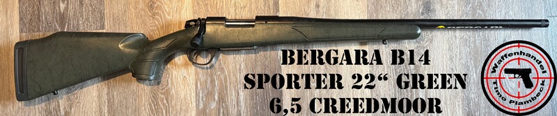 Repetierbüchse BERGARA Mod. B14 Sporter 22" GREEN im Kaliber 6,5Creedmoor