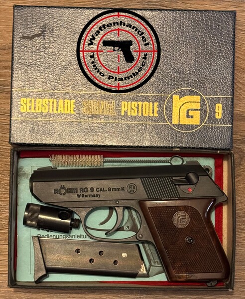 Gaspistole / SRS-Waffe   Röhm  Mod. RG 9  im Kaliber 8mmK   (PTB: 413)
