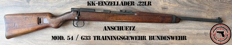 KK-Einzellader-Büchse Anschütz Mod. 54 / G33 Trainingsgewehr Bundeswehr im Kaliber .22lr