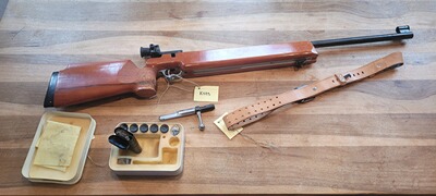 Sportwaffen Suhl M150 KK Gewehr .22lr + Diopter und Zubehör (K029)