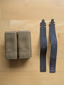 Esstac Double Pistol KYWI Pouch Coyote Brown mit WTF Straps und Glock-insert - Magazintasche