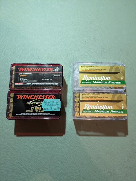 Konvolut .17 HMR – 128 Schuss Remington AccuTip-V & Winchester Varmint HV