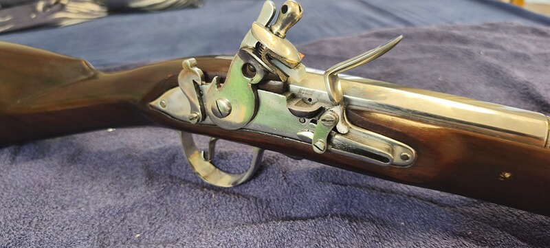 Steinschloss Tromblon Blunderbus mit Stahllauf cal.12 - deutscher Beschuss - Vorderlader mit Zubehör