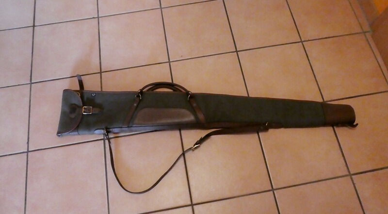 Original Krieghoff Waffenfutteral Croots England Gewehrfutteral lodengrün/rotbraun, Jagd
