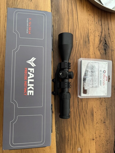 Falke 3 - 12 x 56 L4 Zielfernrohr inklusive Burris P.E.P.R Blockmontage