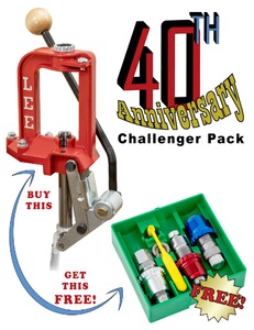 Lee Challenger 40th Anniversary Pack with Breech Lock Carbide 3-Die Set .357 mag