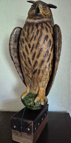 Kunststoff Uhu für die Hüttenjagd