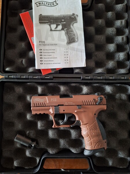 Walther P22Q 9mm PAK Chocolate - selten! Sammler, Schreckschuss Knall Gas Signalwaffe