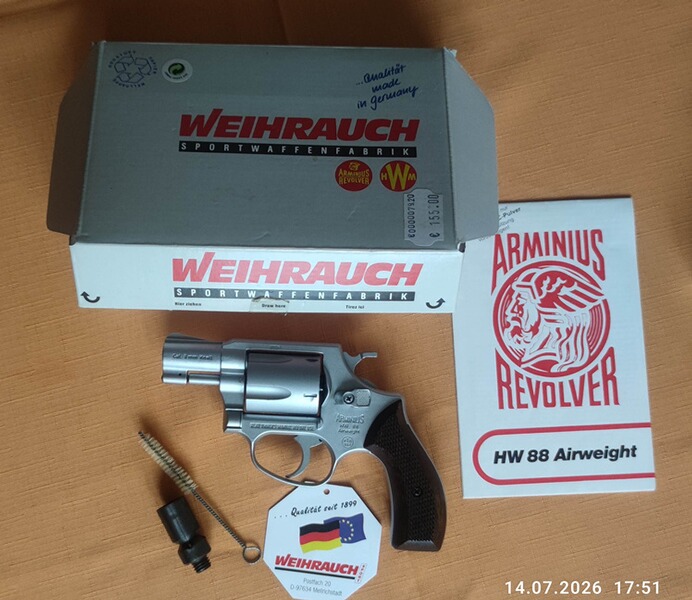 Weihrauch HW 88 super airweight NICKEL PTB 659 9 mm RK 250 €