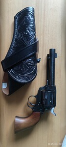 Weihrauch SAA 5,5 Zoll brüniert 9 mm RK Western Revolver mit Gewinde! PTB 702 !