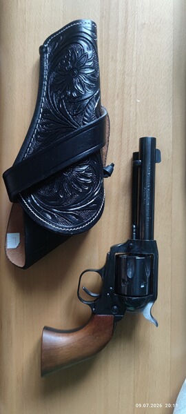 Weihrauch SAA 5,5 Zoll brüniert 9 mm RK Western Revolver mit Gewinde! PTB 702 !