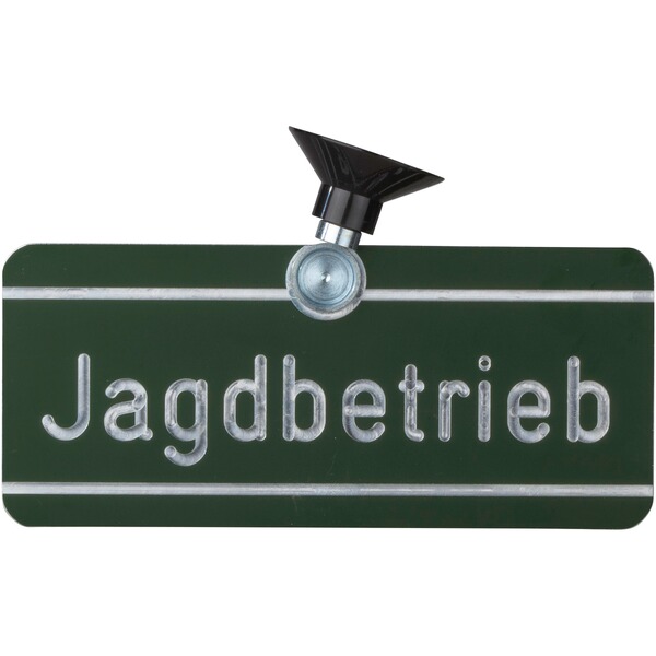 Autoschild 'Jagdbetrieb' mit Magnet-Saugnapf