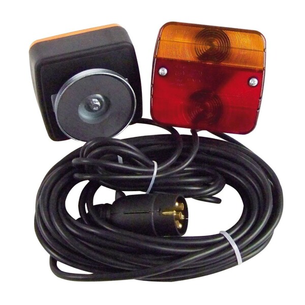 Dreifunktionsleuchte mit Magnethalter , 7,5m Kabel mit 7-poligem Stecker und 2,5m Zwischenkabel
