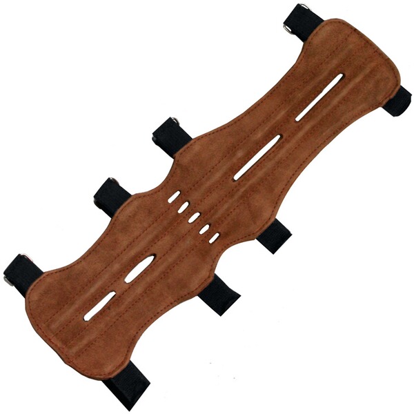 Armschutz Wildleder Klettverschluß lang