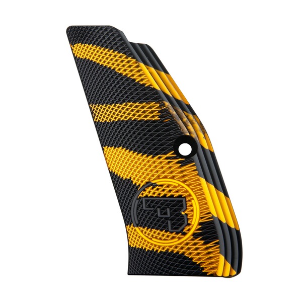 Griffschalen Alu schwarz/gelb SP-01 kurz