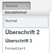ein Screenshot mit Absatzformat