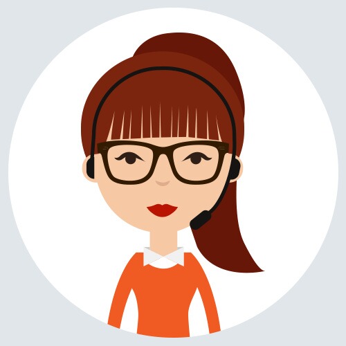 Eine Frau mit Headset