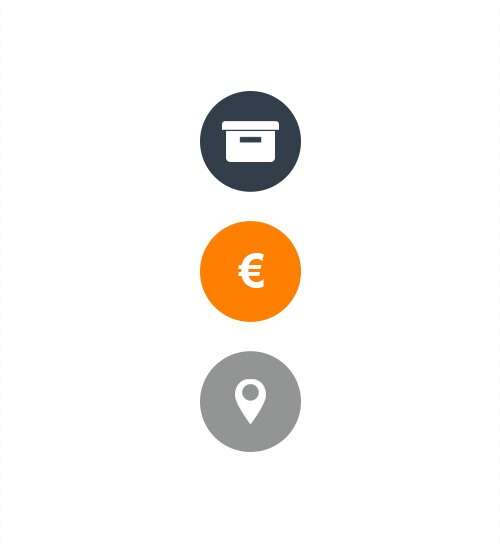 Service Bezahlung und Versand Icon